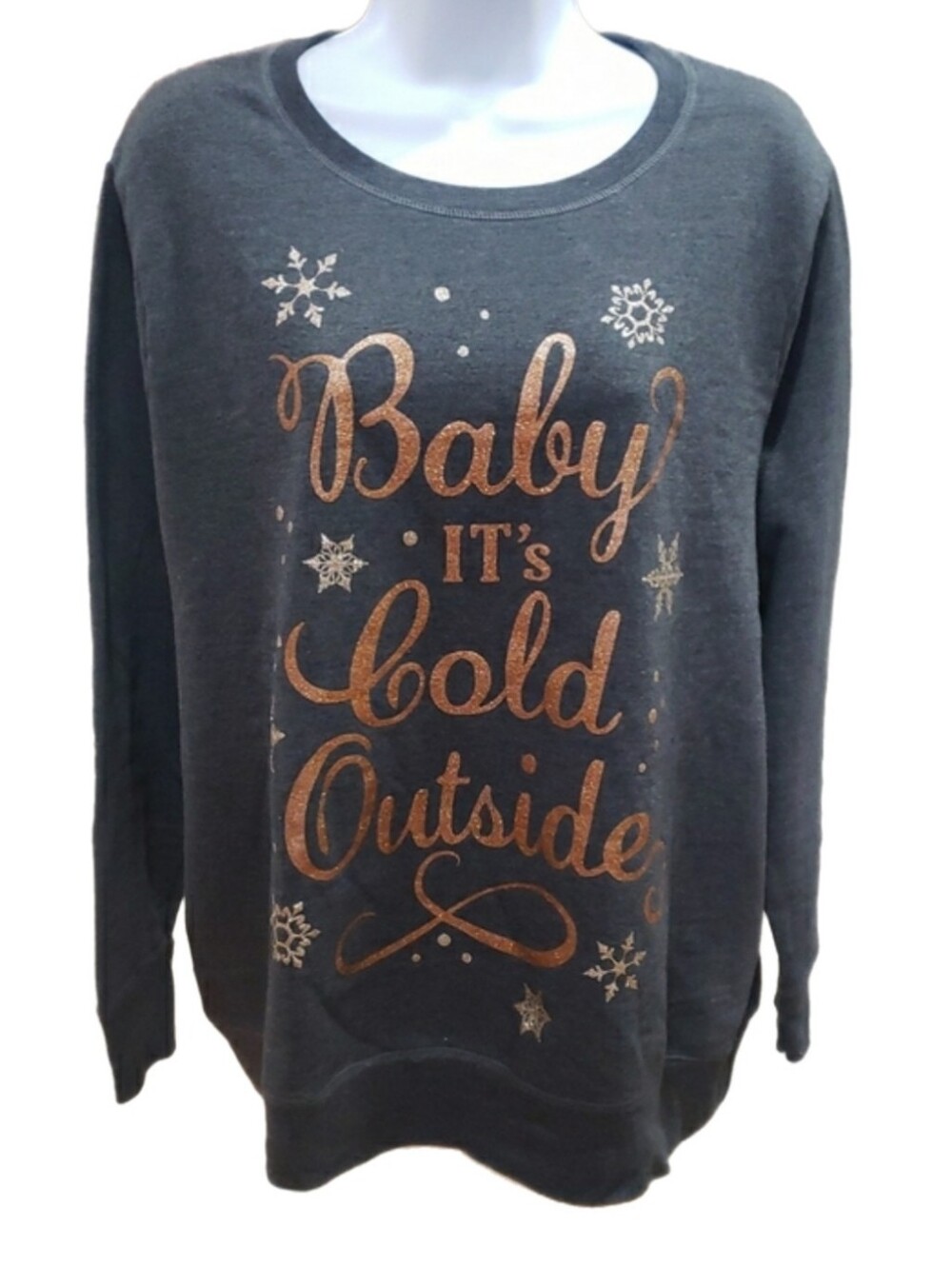 Just My Size, "Baby It's Cold Outside" Crewneck, 2X